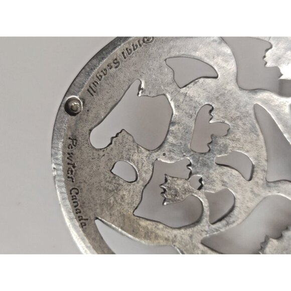 VINTAGE 1991 SEAGULL CANADA PEWTER BROOCH ORNAMENT/SACHET HOLDERS (2) New - Picture 4 of 9